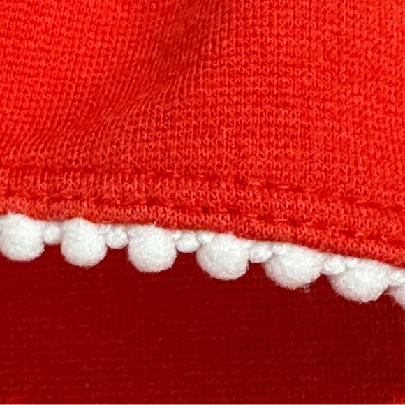 Janie and Jack red dress with adorable white trim, back bow, size 4, little girl - Picture 2 of 11